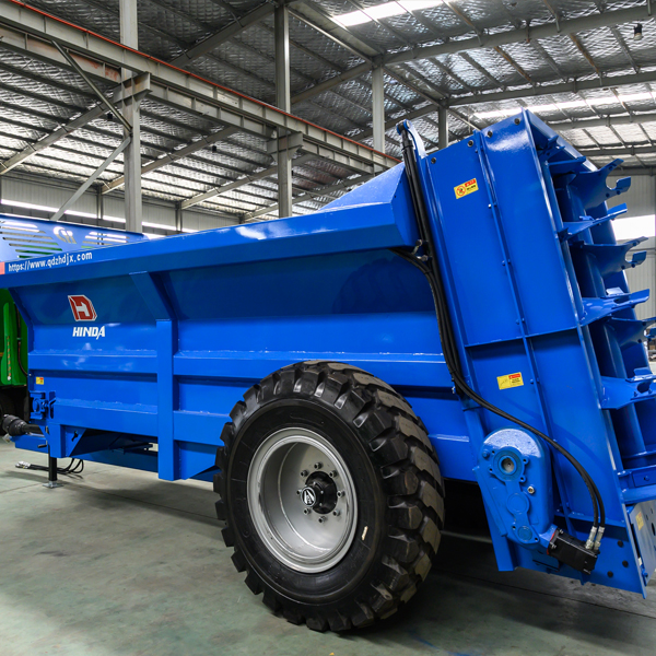 Apples are fertilized in a manure cart